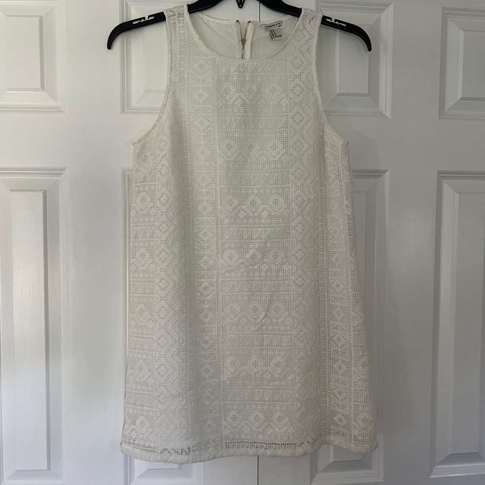 Forever 21 Cream Halter Sheath Dress